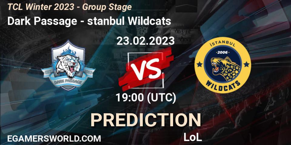 Dark Passage vs İstanbul Wildcats: Match Prediction. 05.03.2023 at 19:00, LoL, TCL Winter 2023 - Group Stage