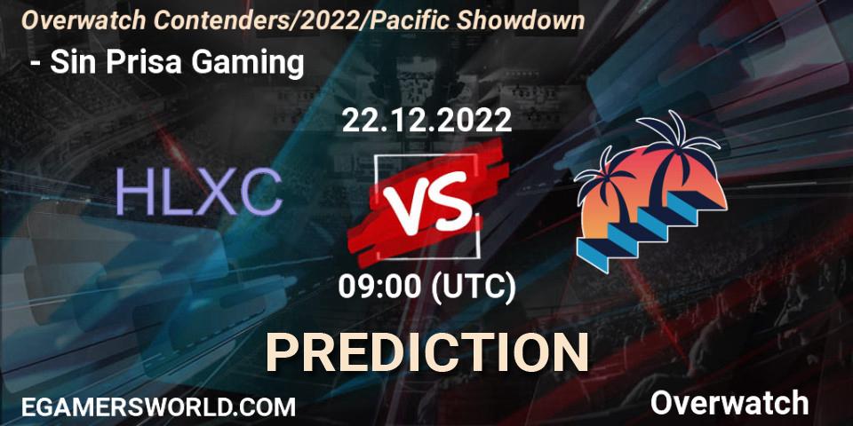 荷兰小车 vs Sin Prisa Gaming: Match Prediction. 22.12.22, Overwatch, Overwatch Contenders 2022 Pacific Showdown