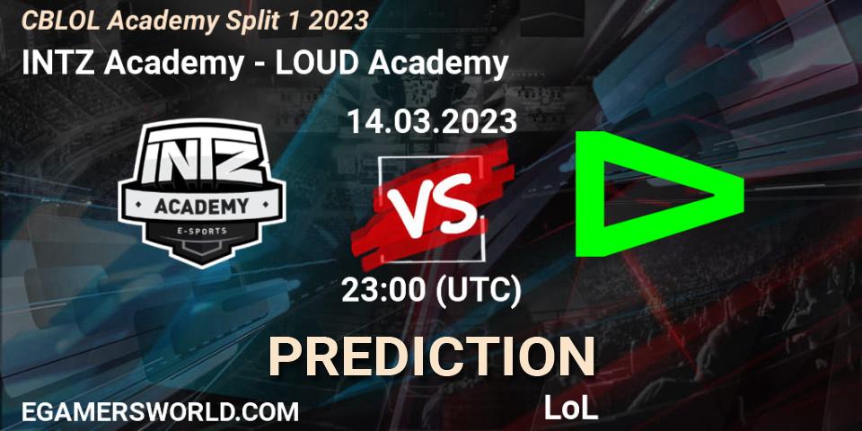 INTZ Academy vs LOUD Academy: Match Prediction. 14.03.2023 at 23:00, LoL, CBLOL Academy Split 1 2023