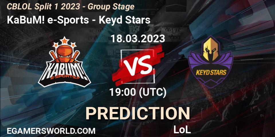 KaBuM! e-Sports vs Keyd Stars: Match Prediction. 18.03.23, LoL, CBLOL Split 1 2023 - Group Stage