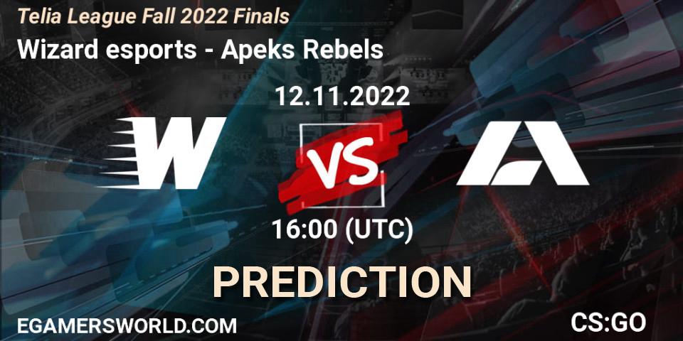Wizard esports vs Apeks Rebels: Match Prediction. 12.11.2022 at 16:00, Counter-Strike (CS2), Telia League Fall 2022 Finals