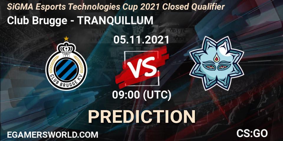 Club Brugge vs TRANQUILLUM: Match Prediction. 05.11.2021 at 09:00, Counter-Strike (CS2), SiGMA Esports Technologies Cup 2021 Closed Qualifier