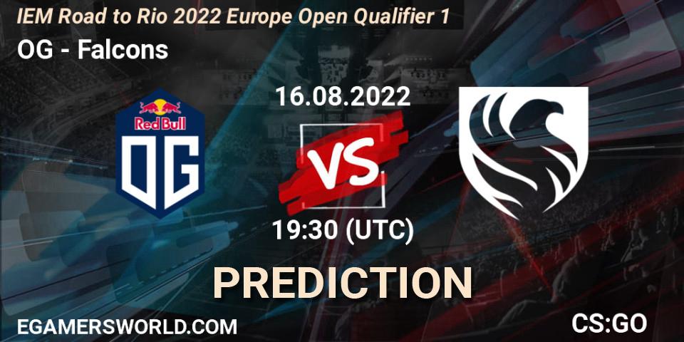OG vs Falcons: Match Prediction. 16.08.22, CS2 (CS:GO), IEM Road to Rio 2022 Europe Open Qualifier 1