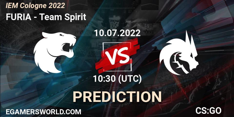 FURIA vs Team Spirit: Match Prediction. 10.07.2022 at 10:30, Counter-Strike (CS2), IEM Cologne 2022