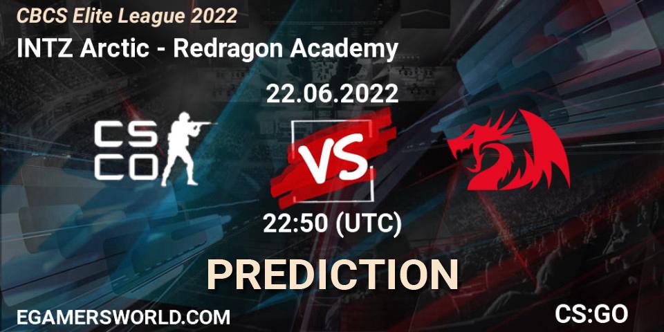 INTZ Arctic vs Redragon Academy: Match Prediction. 22.06.2022 at 23:30, Counter-Strike (CS2), CBCS Elite League 2022