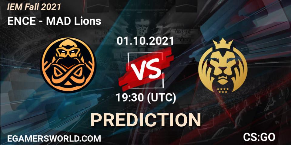 ENCE vs MAD Lions: Match Prediction. 01.10.2021 at 19:30, Counter-Strike (CS2), IEM Fall 2021: Europe RMR