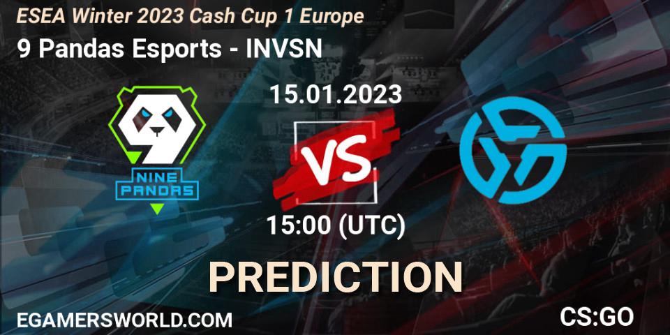 9 Pandas Esports vs INVSN: Match Prediction. 15.01.2023 at 15:00, Counter-Strike (CS2), ESEA Winter 2023 Cash Cup 1 Europe