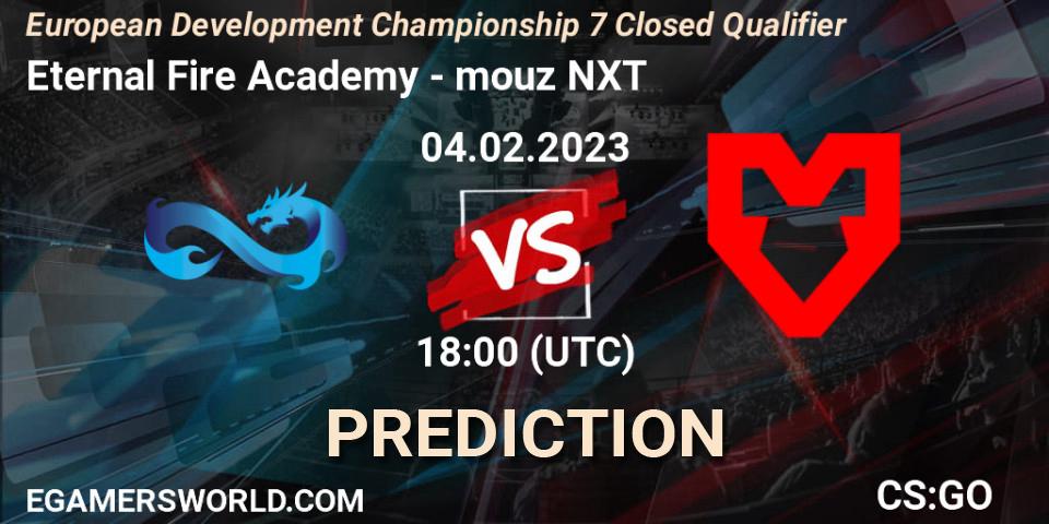 Eternal Fire Academy vs mouz NXT: Match Prediction. 04.02.23, CS2 (CS:GO), European Development Championship 7 Closed Qualifier