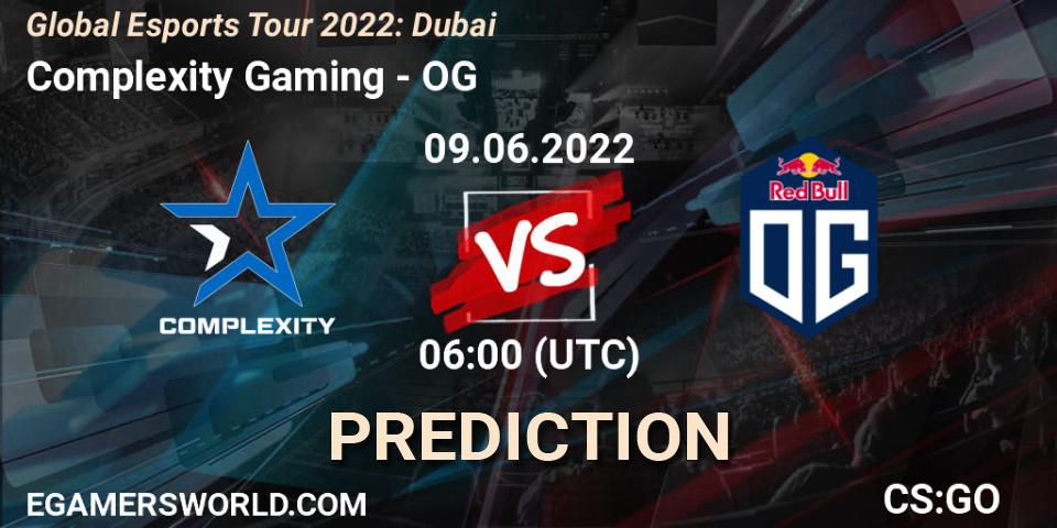 Complexity Gaming vs OG: Match Prediction. 09.06.22, CS2 (CS:GO), Global Esports Tour 2022: Dubai