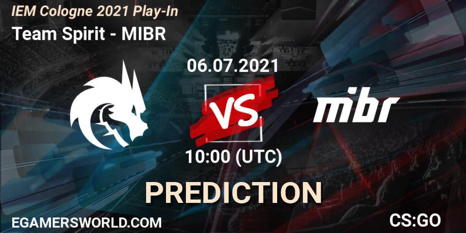Team Spirit vs MIBR: Match Prediction. 06.07.2021 at 10:00, Counter-Strike (CS2), IEM Cologne 2021 Play-In