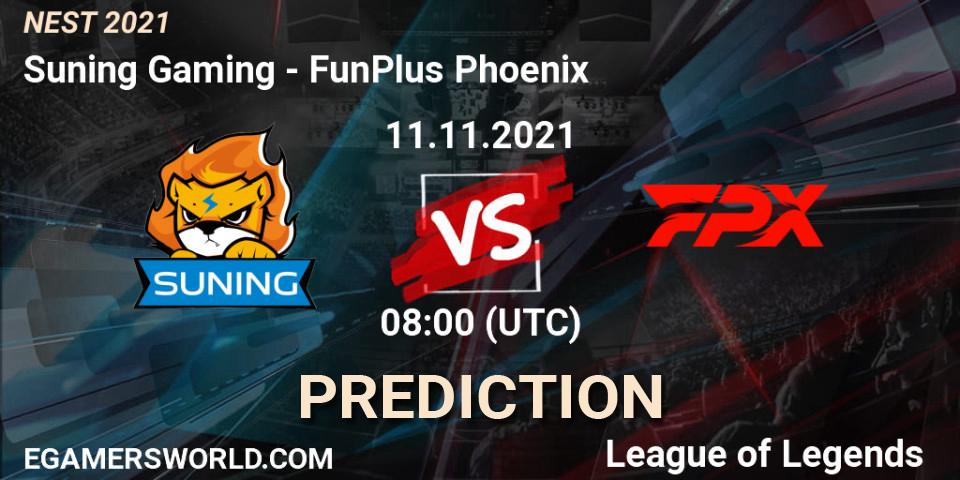 Suning Gaming vs FunPlus Phoenix: Match Prediction. 11.11.21, LoL, NEST 2021