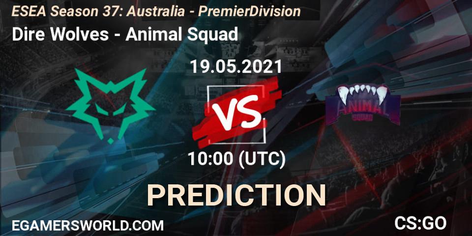 Dire Wolves vs Animal Squad: Match Prediction. 19.05.2021 at 10:00, Counter-Strike (CS2), ESEA Season 37: Australia - Premier Division