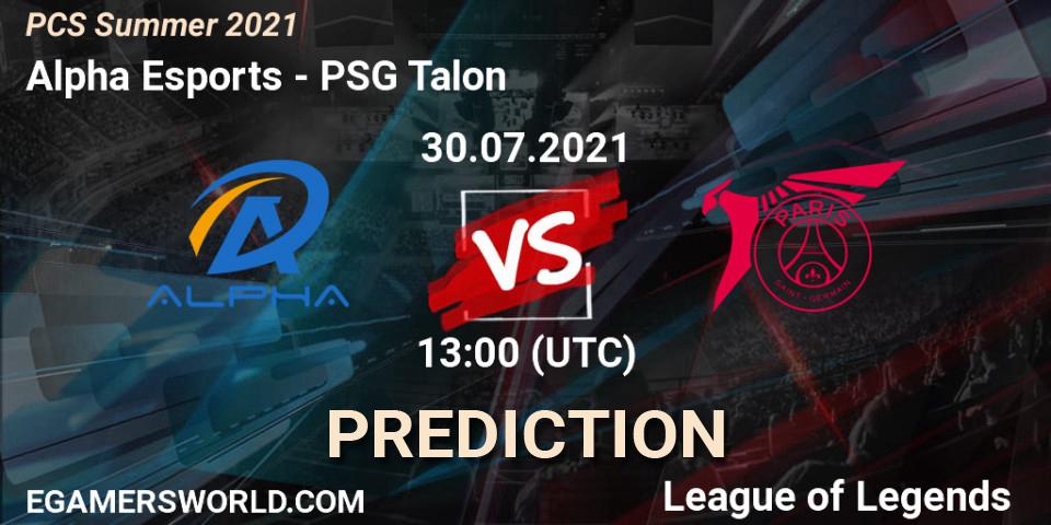 Alpha Esports vs PSG Talon: Match Prediction. 30.07.2021 at 15:00, LoL, PCS Summer 2021