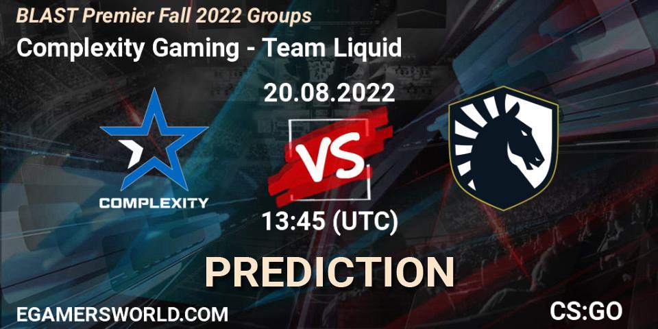 Complexity Gaming vs Team Liquid: Match Prediction. 20.08.22, CS2 (CS:GO), BLAST Premier Fall 2022 Groups