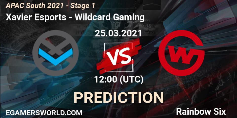 Xavier Esports vs Wildcard Gaming: Match Prediction. 25.03.2021 at 11:30, Rainbow Six, APAC South 2021 - Stage 1