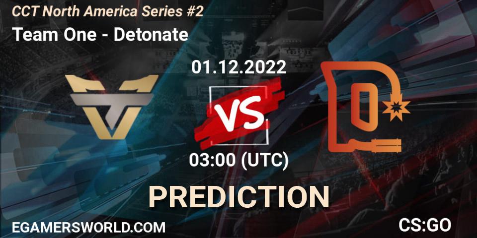 Team One vs Detonate: Match Prediction. 01.12.22, CS2 (CS:GO), CCT North America Series #2