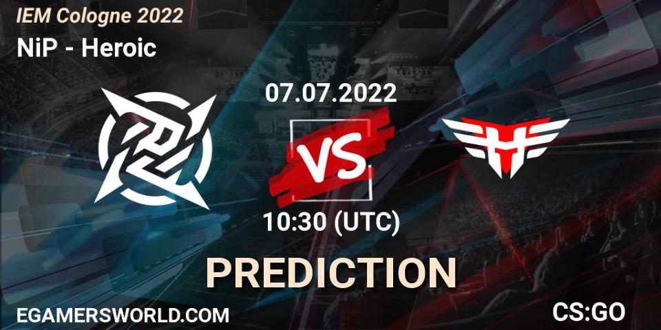 NiP vs Heroic: Match Prediction. 07.07.22, CS2 (CS:GO), IEM Cologne 2022