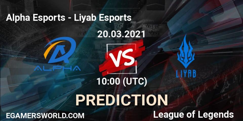 Alpha Esports vs Liyab Esports: Match Prediction. 20.03.2021 at 11:30, LoL, PCS Spring 2021 - Group Stage
