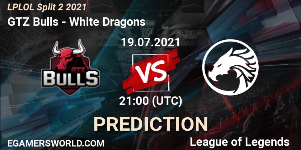 GTZ Bulls vs White Dragons: Match Prediction. 19.07.21, LoL, LPLOL Split 2 2021