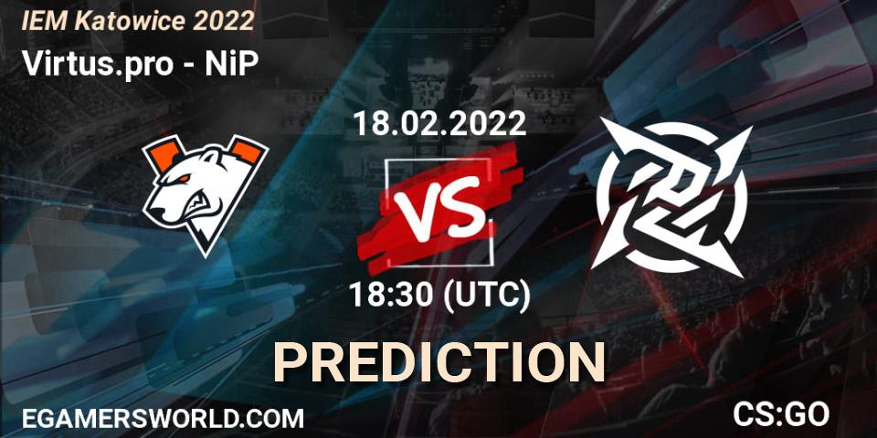 Virtus.pro vs NiP: Match Prediction. 18.02.2022 at 18:30, Counter-Strike (CS2), IEM Katowice 2022