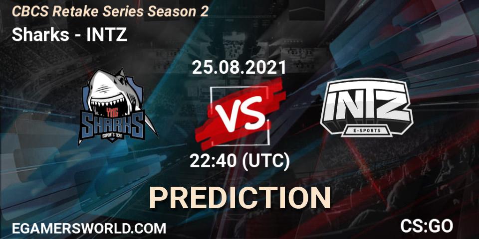 Sharks vs INTZ: Match Prediction. 25.08.21, CS2 (CS:GO), CBCS Retake Series Season 2