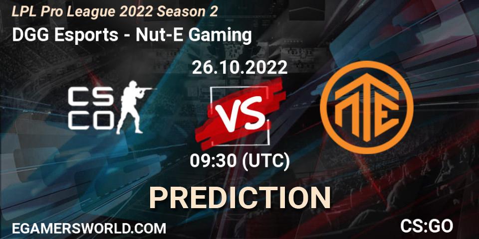 DGG Esports vs Nut-E Gaming: Match Prediction. 26.10.22, CS2 (CS:GO), LPL Pro League 2022 Season 2