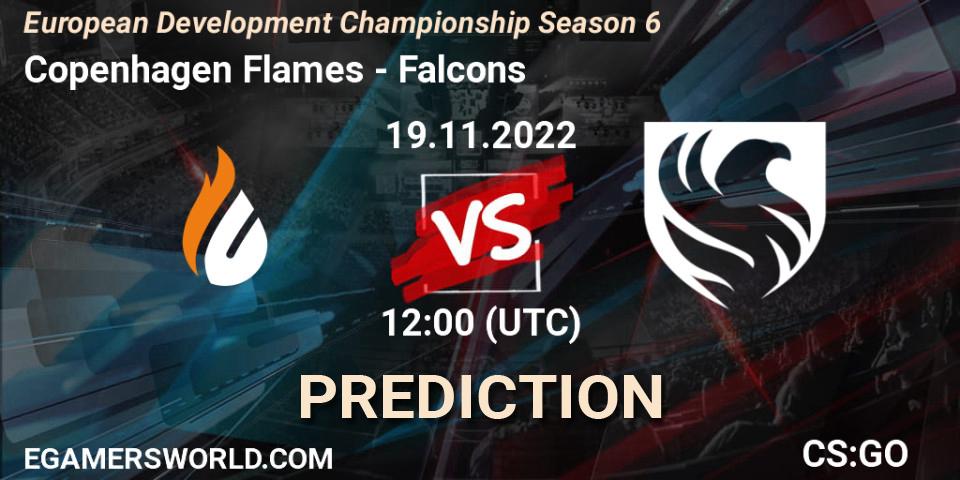 Copenhagen Flames vs Falcons: Match Prediction. 19.11.22, CS2 (CS:GO), European Development Championship Season 6
