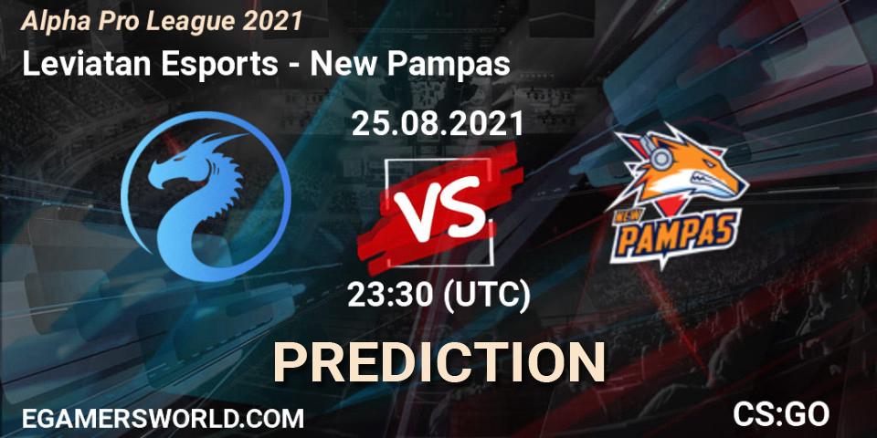 Leviatan Esports vs New Pampas: Match Prediction. 25.08.2021 at 23:30, Counter-Strike (CS2), Alpha Pro League 2021