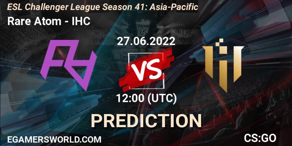 Rare Atom vs IHC: Match Prediction. 27.06.2022 at 12:00, Counter-Strike (CS2), ESL Challenger League Season 41: Asia-Pacific
