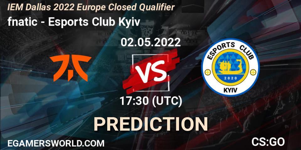 fnatic vs Esports Club Kyiv: Match Prediction. 02.05.22, CS2 (CS:GO), IEM Dallas 2022 Europe Closed Qualifier
