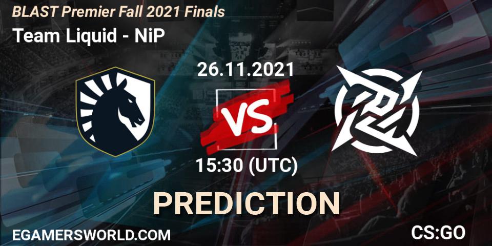 Team Liquid vs NiP: Match Prediction. 26.11.2021 at 15:40, Counter-Strike (CS2), BLAST Premier Fall 2021 Finals