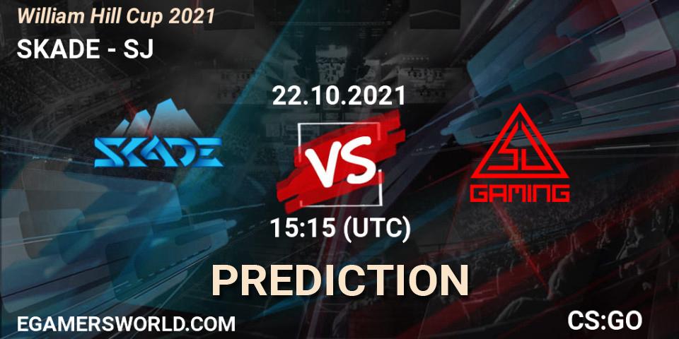 SKADE vs SJ: Match Prediction. 22.10.2021 at 15:15, Counter-Strike (CS2), William Hill Cup