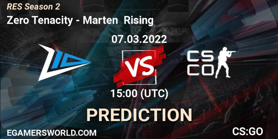 Zero Tenacity vs Marten Rising: Match Prediction. 07.03.2022 at 15:00, Counter-Strike (CS2), RES Season 2