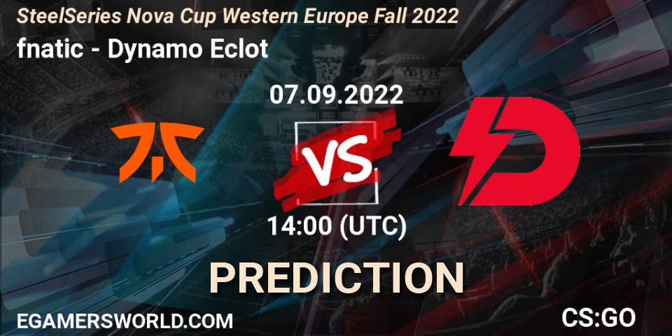 fnatic vs Dynamo Eclot: Match Prediction. 07.09.22, CS2 (CS:GO), SteelSeries Nova Cup Western Europe Fall 2022