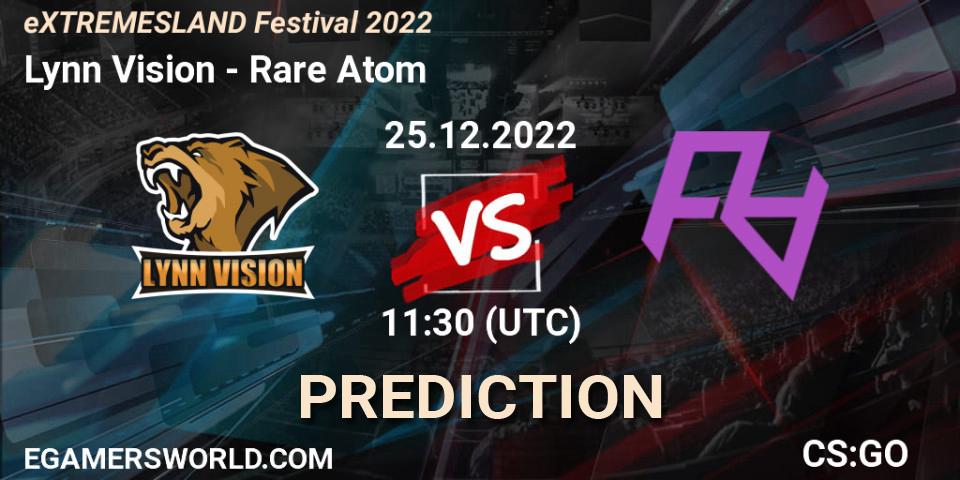 Lynn Vision vs Rare Atom: Match Prediction. 25.12.22, CS2 (CS:GO), eXTREMESLAND Festival 2022