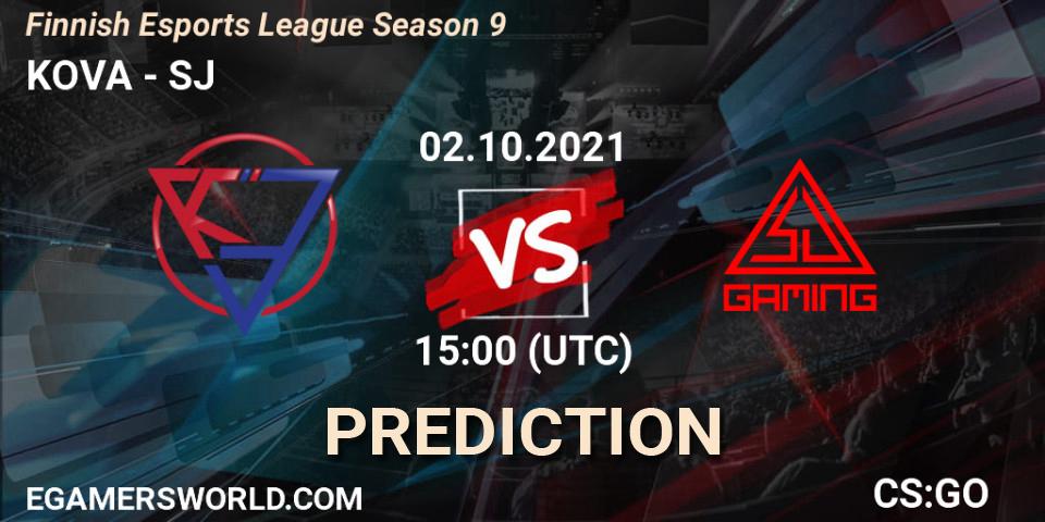 KOVA vs SJ: Match Prediction. 02.10.2021 at 15:05, Counter-Strike (CS2), Finnish Esports League Season 9