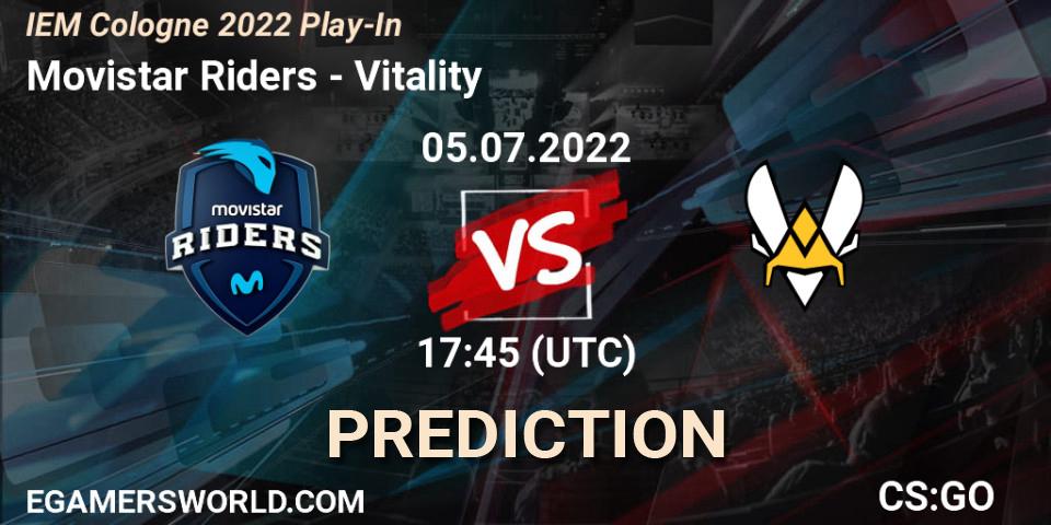 Movistar Riders vs Vitality: Match Prediction. 05.07.22, CS2 (CS:GO), IEM Cologne 2022 Play-In