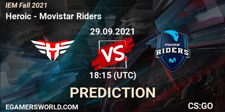 Heroic vs Movistar Riders: Match Prediction. 29.09.2021 at 19:00, Counter-Strike (CS2), IEM Fall 2021: Europe RMR