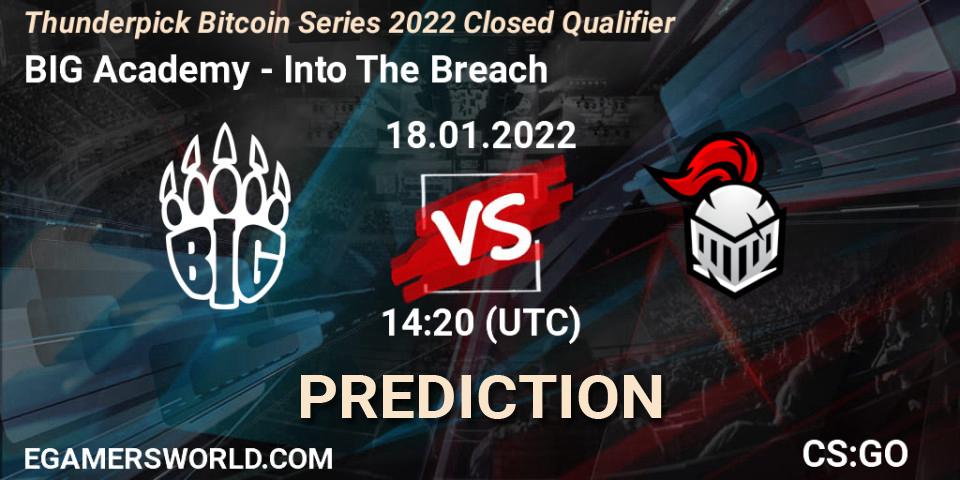 BIG Academy vs Into The Breach: Match Prediction. 18.01.22, CS2 (CS:GO), Thunderpick Bitcoin Series 2022 Closed Qualifier
