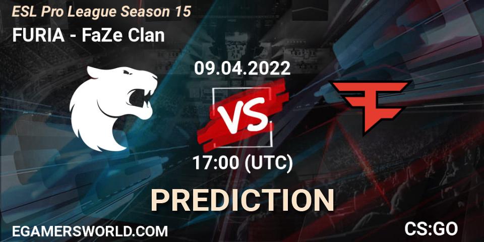 FURIA vs FaZe Clan: Match Prediction. 09.04.22, CS2 (CS:GO), ESL Pro League Season 15