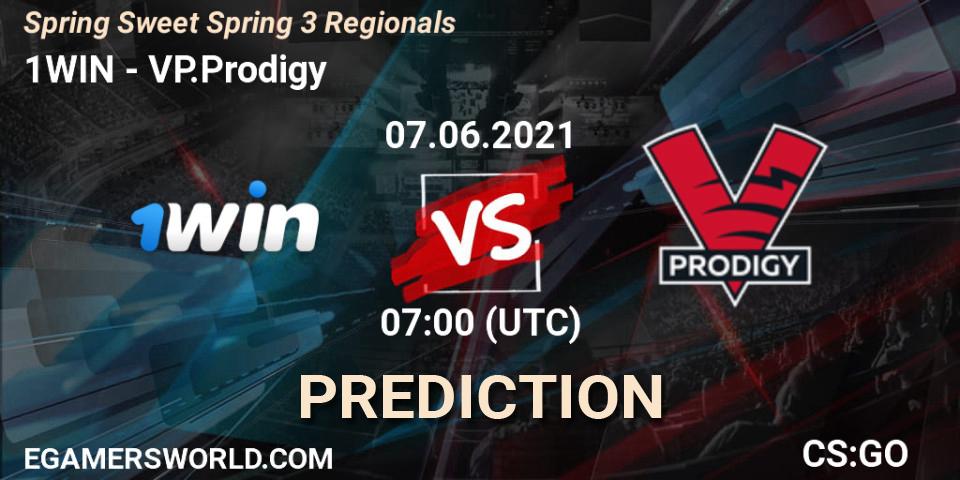 1WIN vs VP.Prodigy: Match Prediction. 07.06.2021 at 07:00, Counter-Strike (CS2), Spring Sweet Spring 3 Regionals