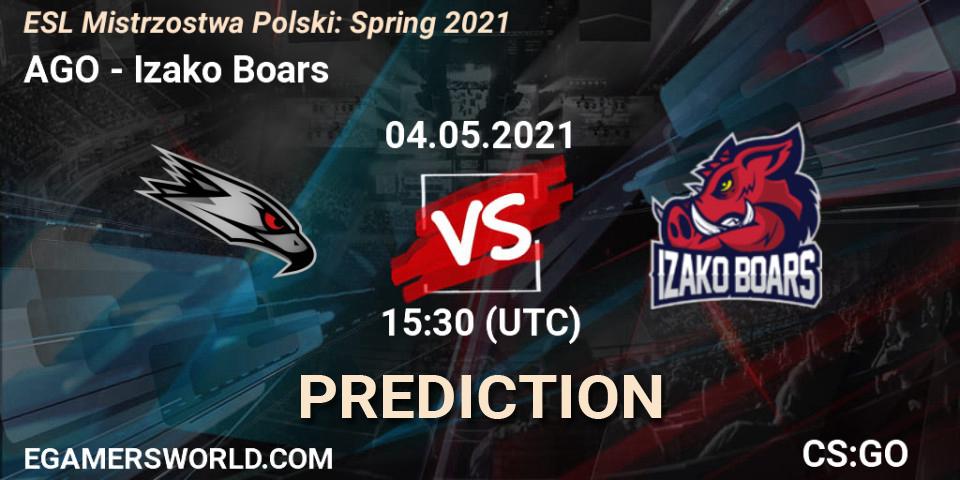 AGO vs Izako Boars: Match Prediction. 04.05.2021 at 15:30, Counter-Strike (CS2), ESL Mistrzostwa Polski: Spring 2021