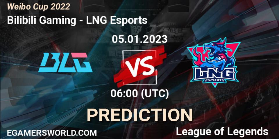 Bilibili Gaming vs LNG Esports: Match Prediction. 05.01.23, LoL, Weibo Cup 2022