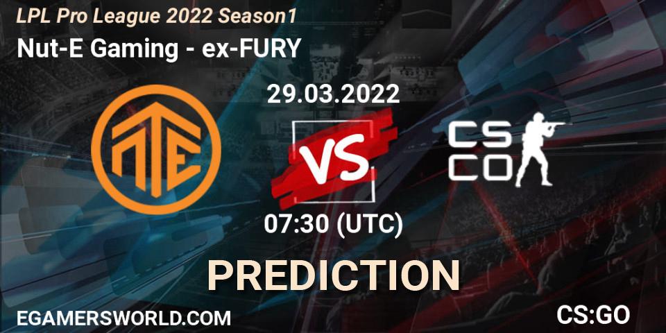 Nut-E Gaming vs ex-FURY: Match Prediction. 29.03.2022 at 10:00, Counter-Strike (CS2), LPL Pro League 2022 Season 1