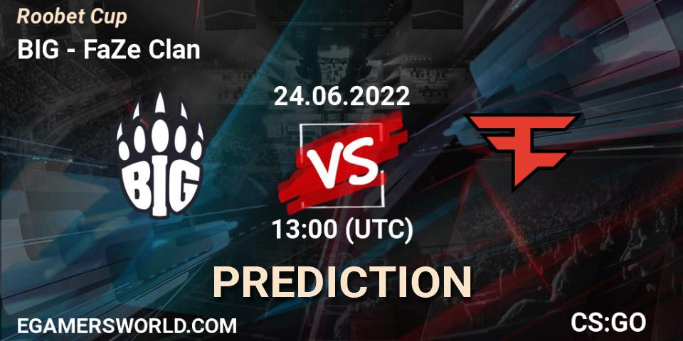 BIG vs FaZe Clan: Match Prediction. 24.06.2022 at 13:00, Counter-Strike (CS2), Roobet Cup