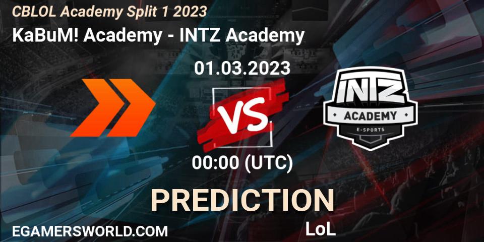 KaBuM! Academy vs INTZ Academy: Match Prediction. 01.03.23, LoL, CBLOL Academy Split 1 2023