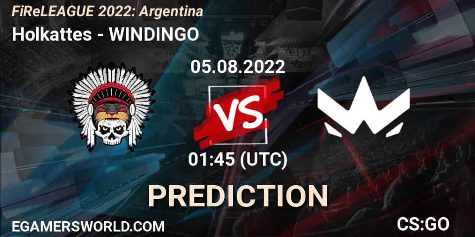 Holkattes vs WINDINGO: Match Prediction. 05.08.2022 at 00:00, Counter-Strike (CS2), FiReLEAGUE 2022: Argentina