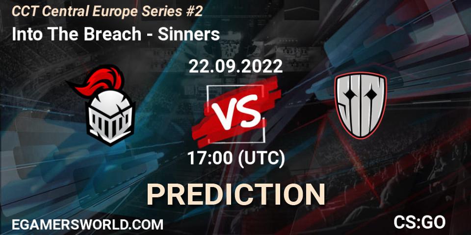 Into The Breach vs Sinners: Match Prediction. 22.09.2022 at 17:30, Counter-Strike (CS2), CCT Central Europe Series #2