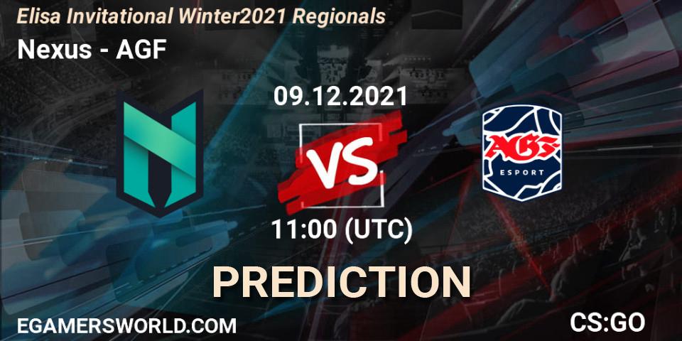Nexus vs AGF: Match Prediction. 09.12.2021 at 11:00, Counter-Strike (CS2), Elisa Invitational Winter 2021 Regionals