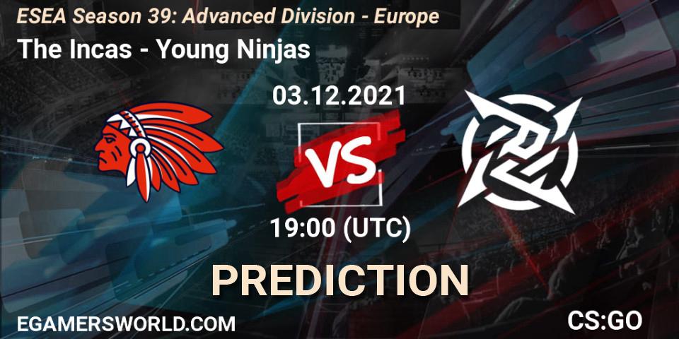 The Incas vs Young Ninjas: Match Prediction. 03.12.2021 at 19:00, Counter-Strike (CS2), ESEA Season 39: Advanced Division - Europe